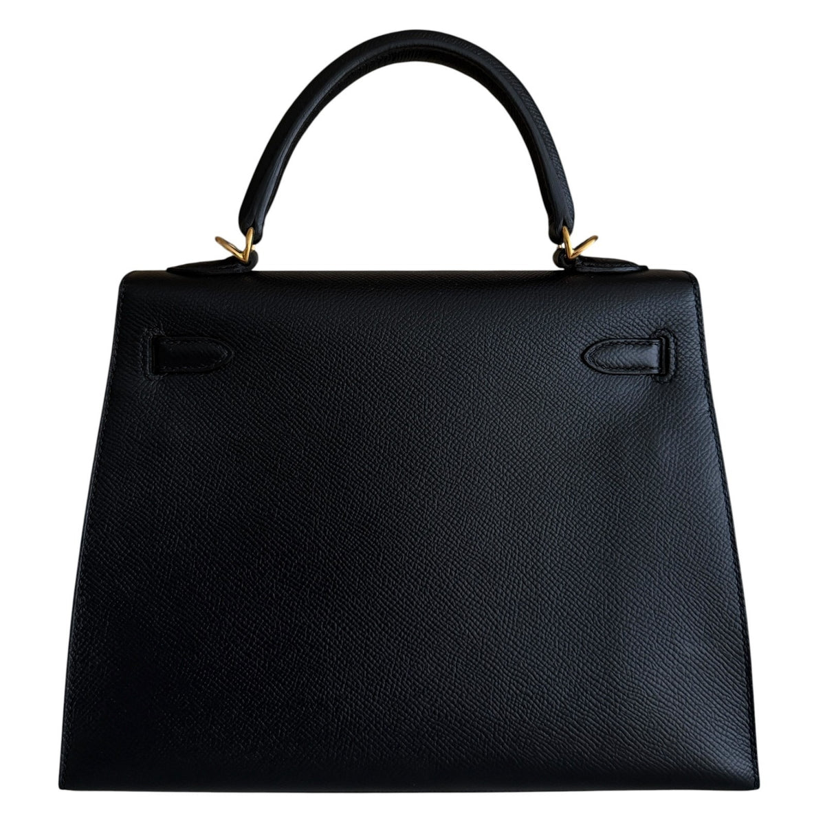 Hermes Kelly 25 Sellier Black Noir Epsom Leather Gold Hardware RARE