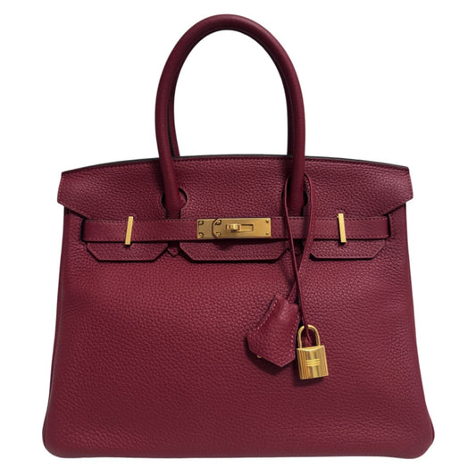 Hermes Birkin 30 Rouge H Red Togo Leather Gold Hardware