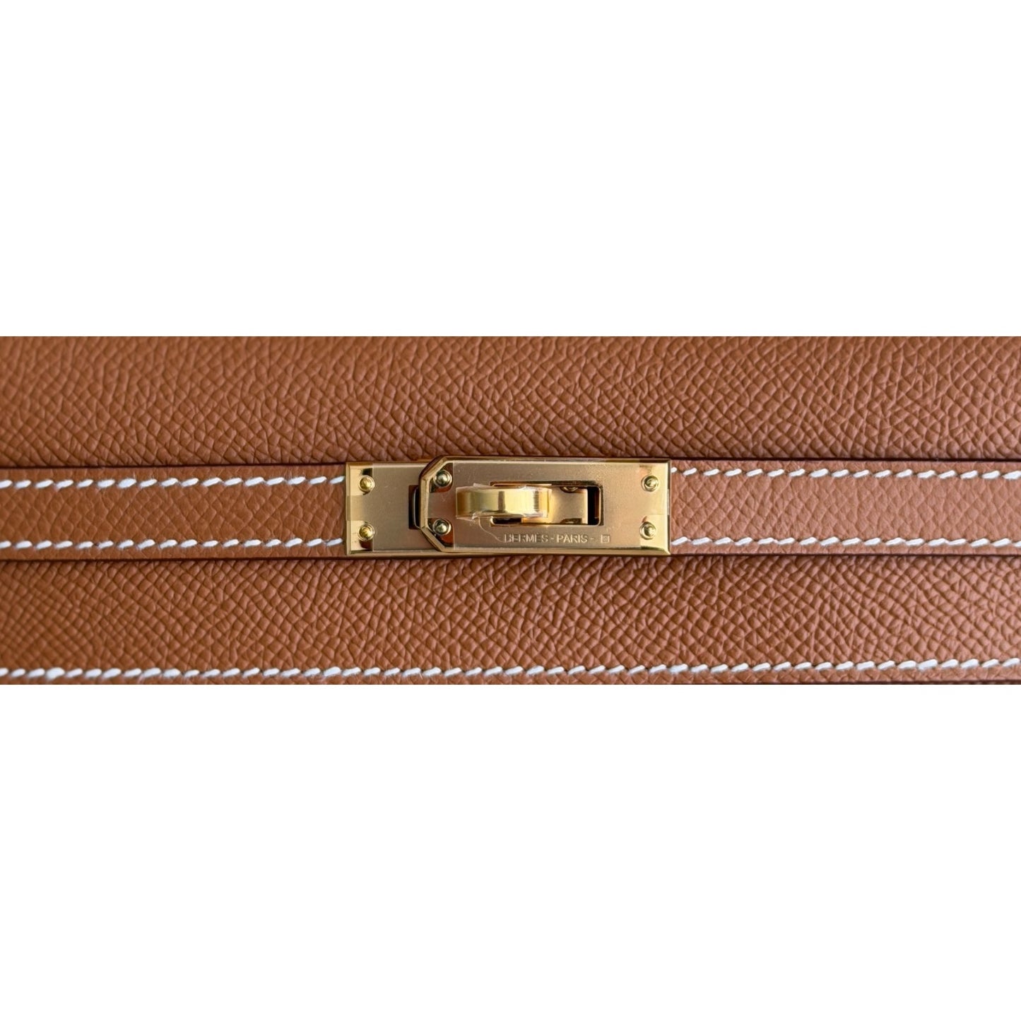 Hermes Kelly 25 Sellier Gold Tan Epsom Leather Gold Hardware