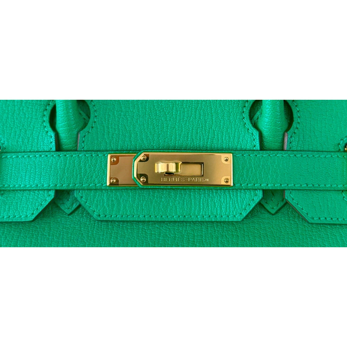 Hermes Birkin 30 Menthe Mint Green Chevre Leather Gold Hardware Rare