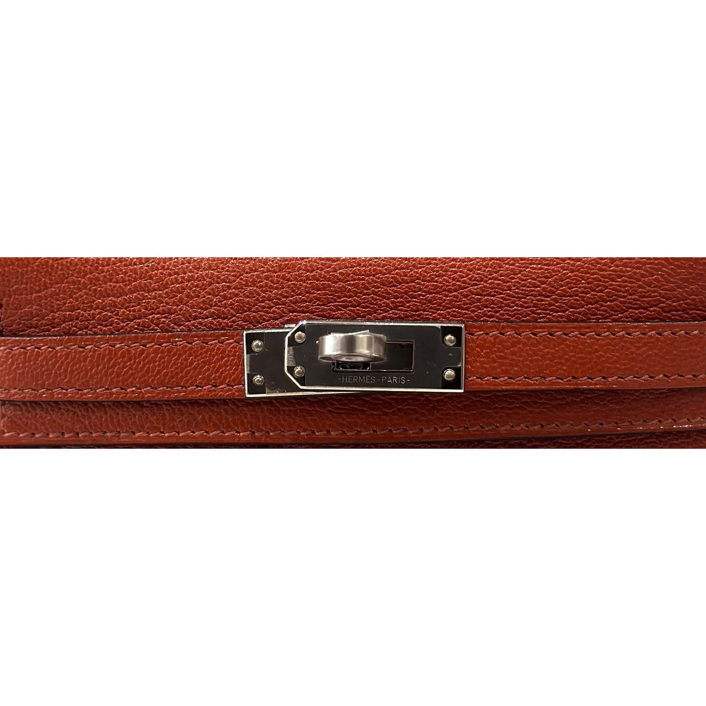 Hermes Kelly Mini 20 Cuivre Orange Chèvre Leather Pink Palladium Hardware RARE