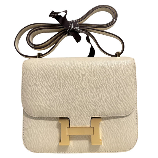 HERMES Constance 18 Mini Nata Beige Cream Epsom Leather Gold Hardware