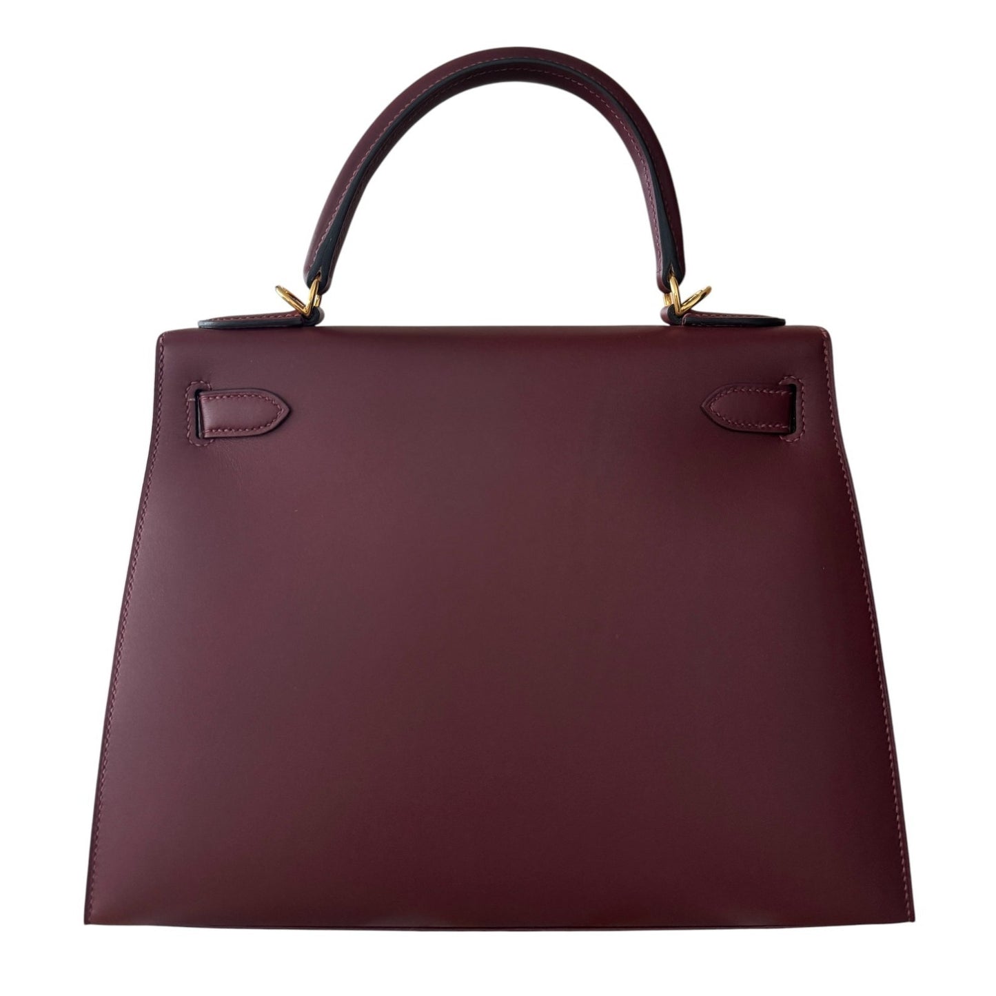 Hermes Kelly 28 Sellier Rouge H Red Sombrero Leather Gold Hardware RARE