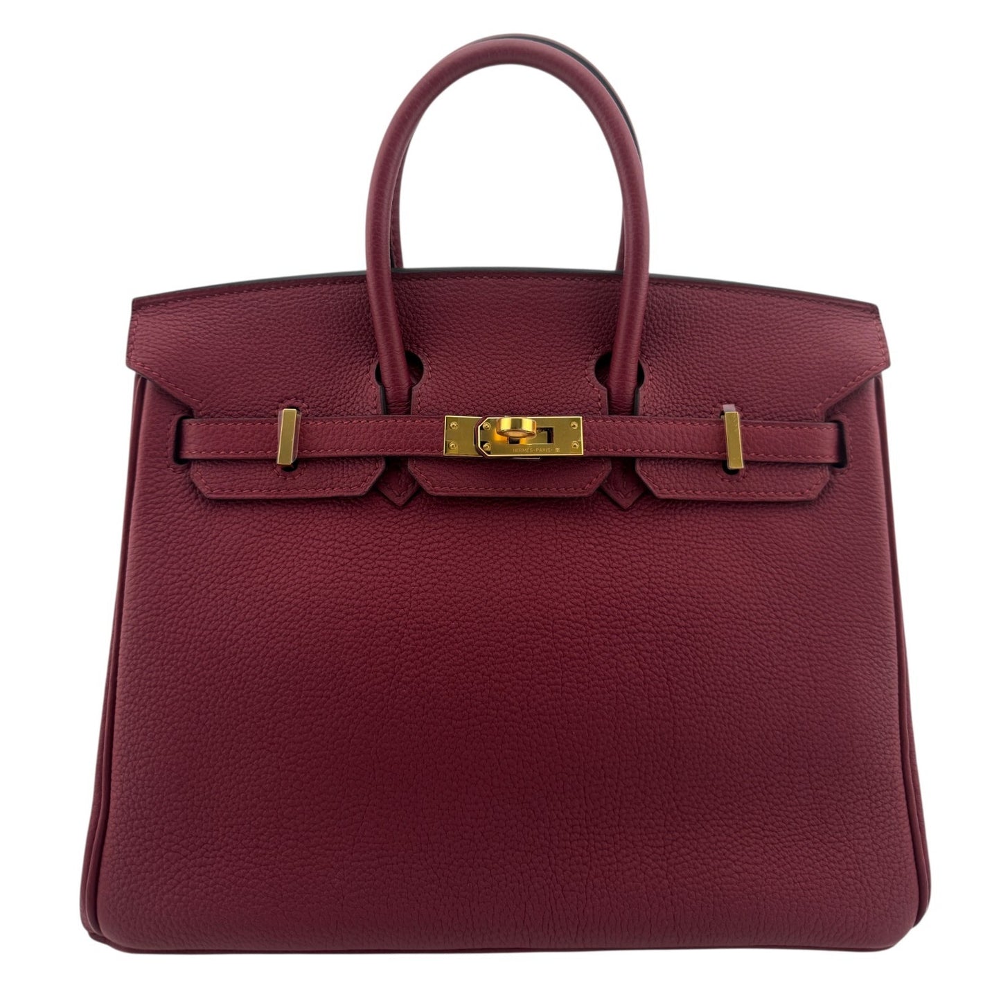 Hermes Birkin 25 Rouge Grenat Red Togo Leather Gold Hardware