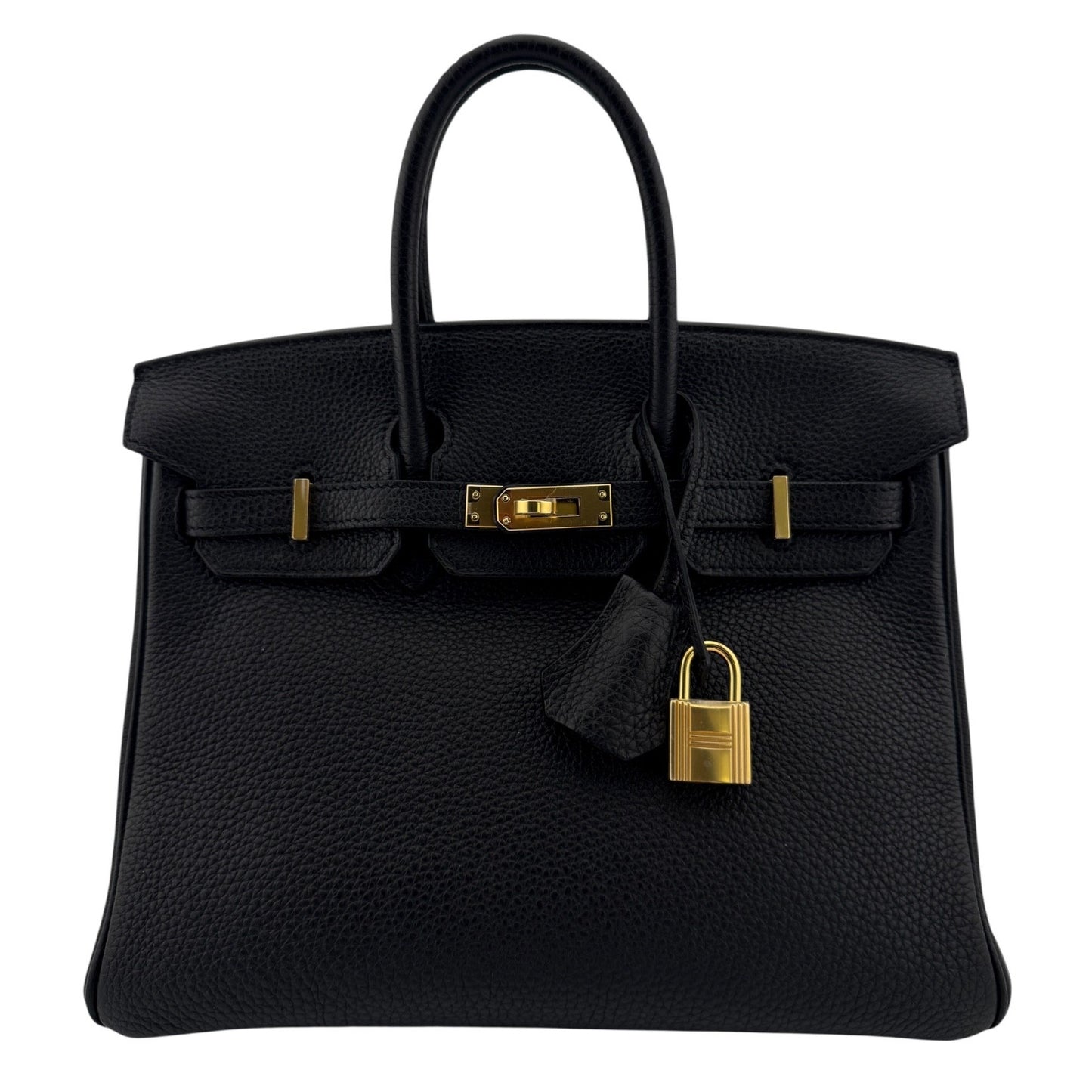 Hermes Birkin 25 Black Noir Togo Leather Gold Hardware Handbag