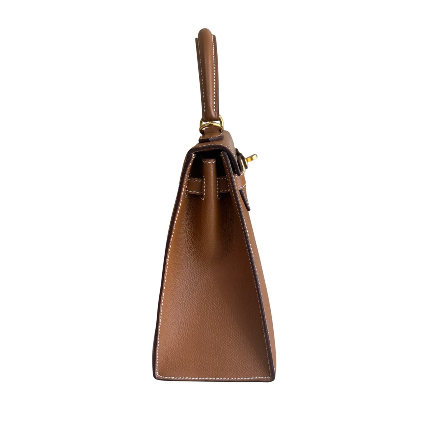 Hermes Kelly 25 Sellier Gold Tan Epsom Leather Gold Hardware