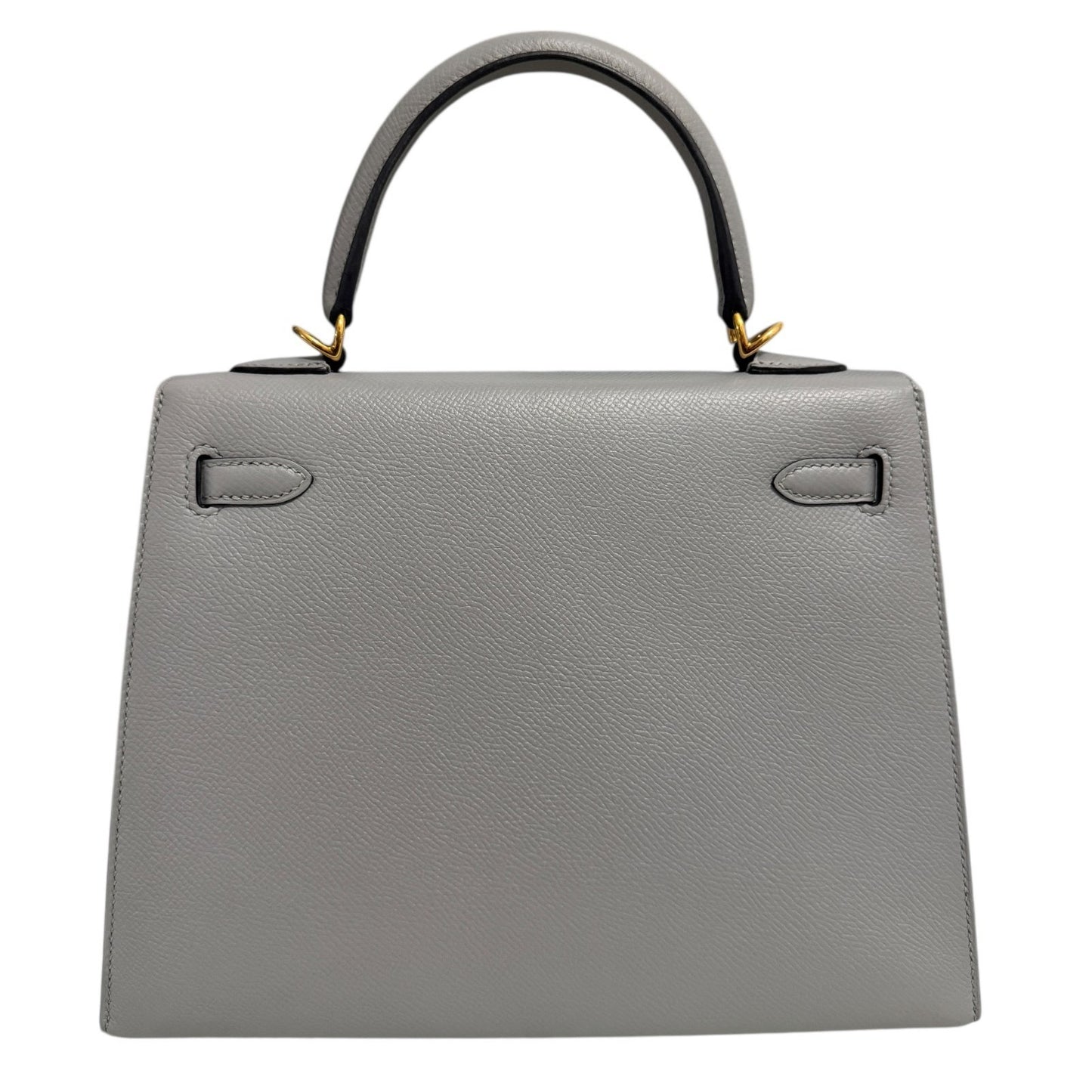 Hermes Kelly 25 Sellier Gris Mouette Gray Epsom Leather Gold Hardware
