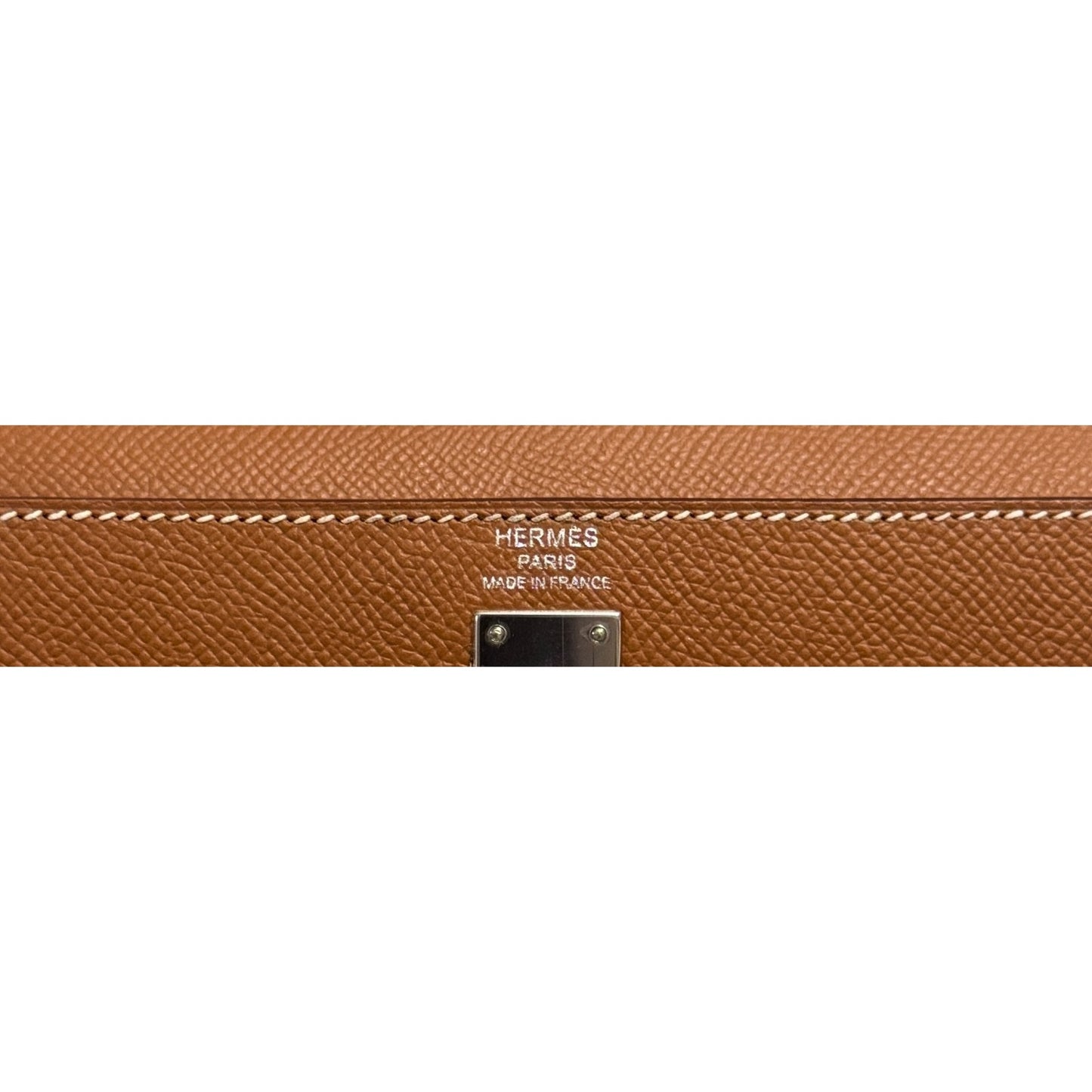 Hermes Kelly 25 Sellier Gold Tan Epsom Leather Palladium Hardware