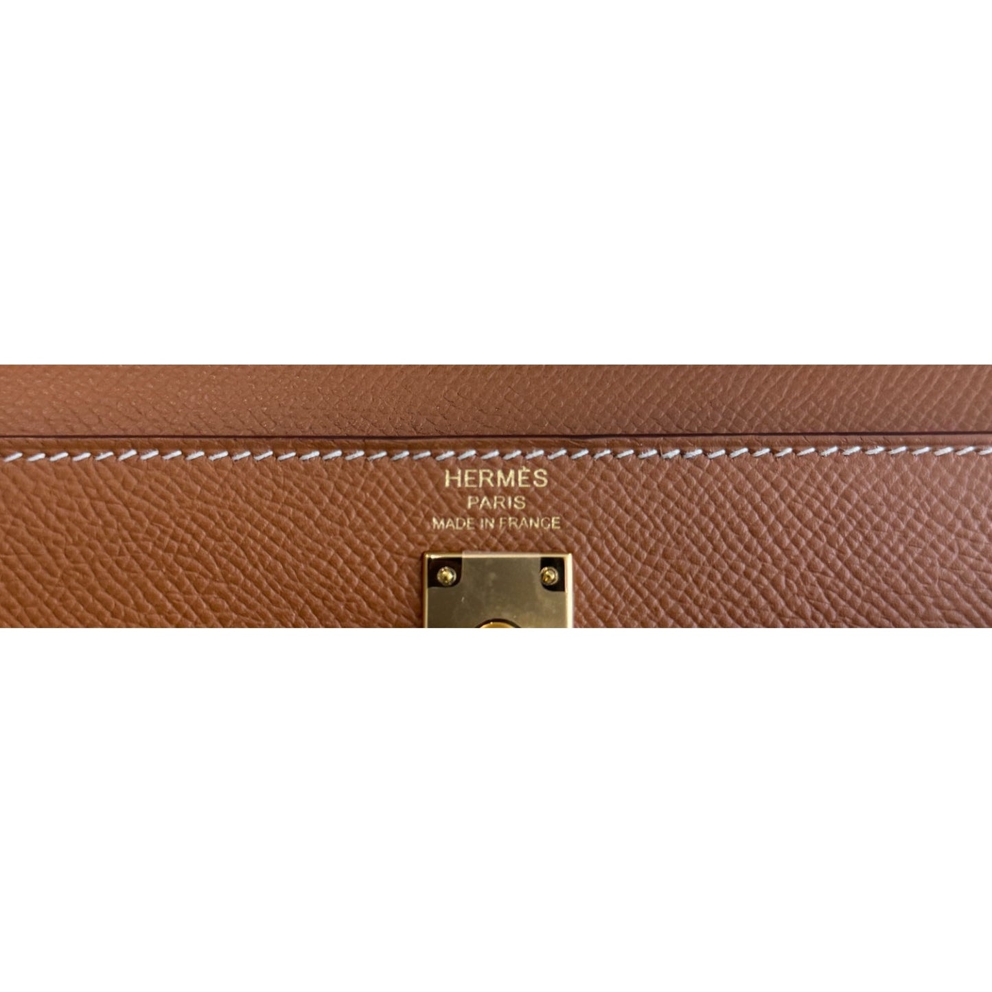 Hermes Kelly 25 Sellier Gold Tan Epsom Leather Gold Hardware