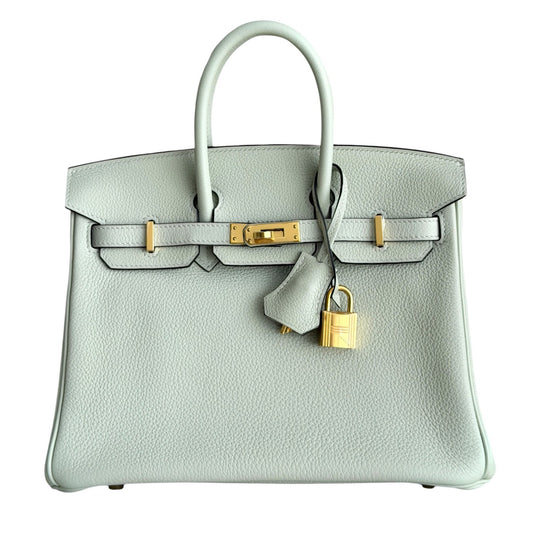 Hermes Birkin 25 Gris Neve Gray Togo Leather Gold Hardware