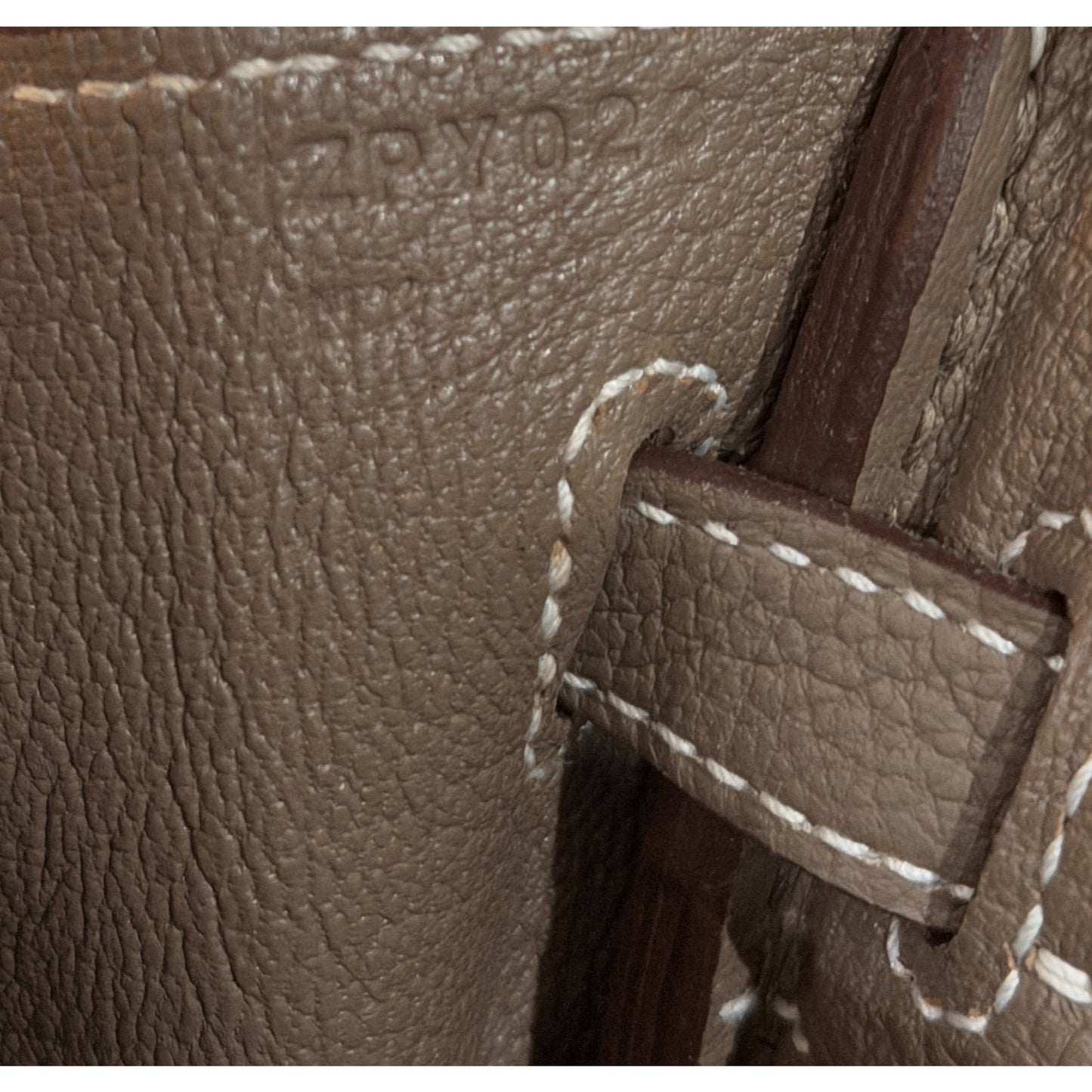 Hermes Birkin 25 Etoupe Gray Togo Leather Gold Hardware Handbag