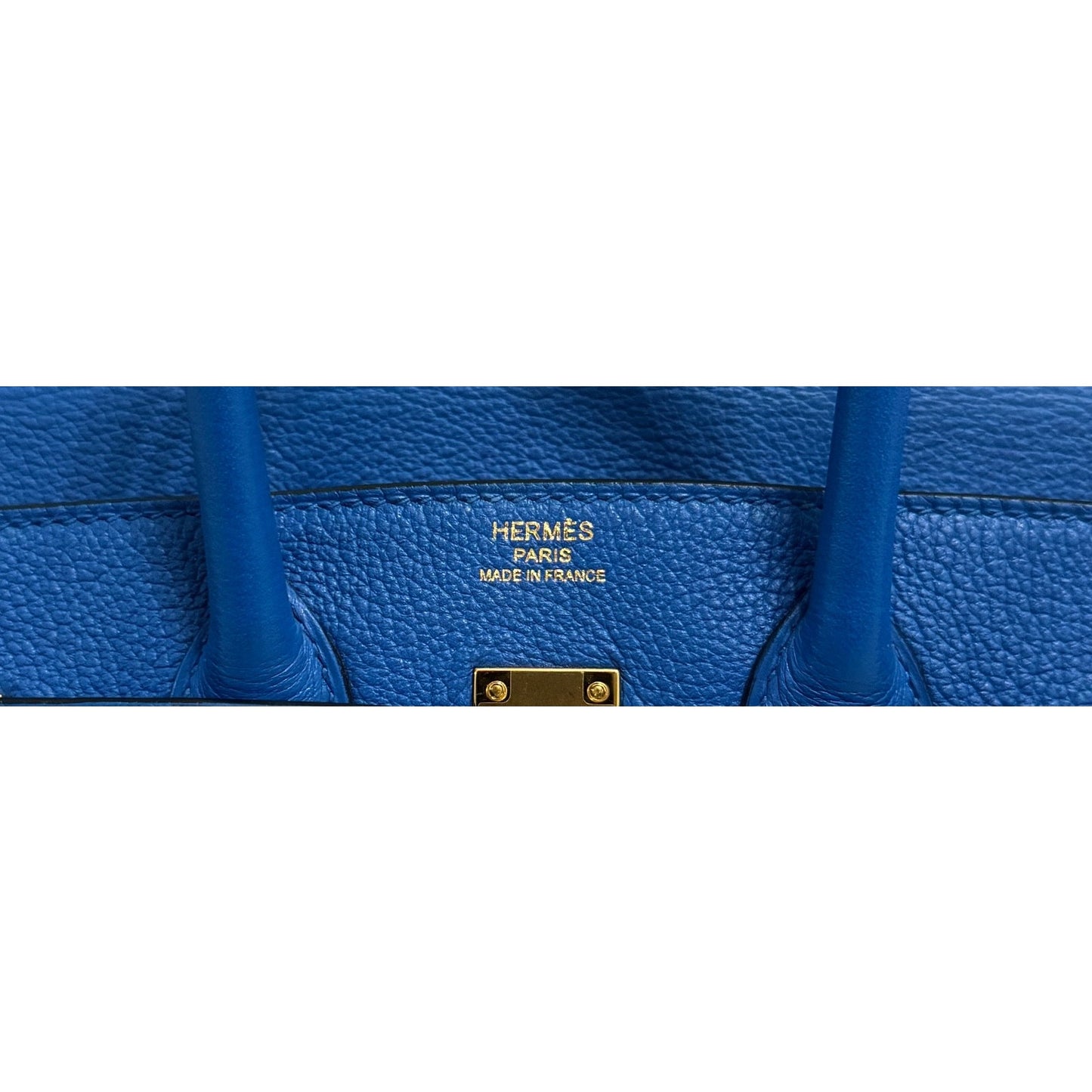 Hermes Birkin 25 Blue Zellige Novillo Leather Gold Hardware RARE