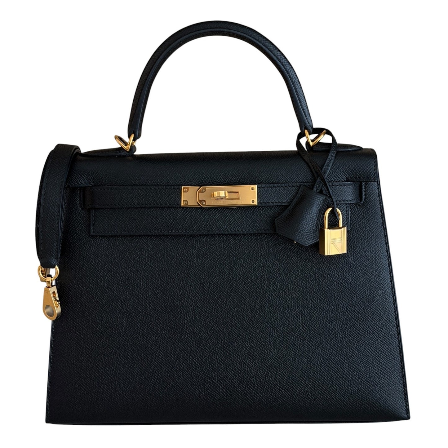 Hermes Kelly 28 Sellier Black Noir Epsom Leather Gold Hardware