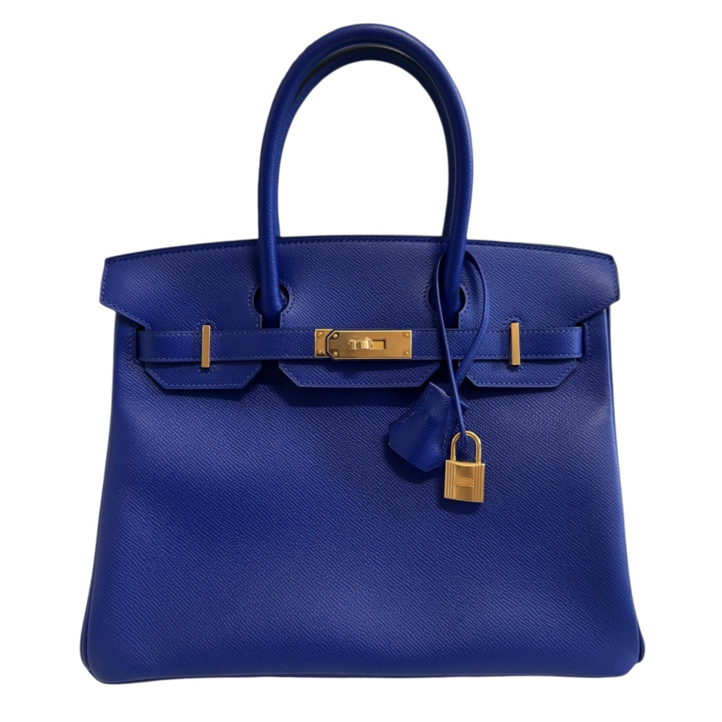 Hermes Birkin 30 Blue Electric Epsom Leather Gold Hardware