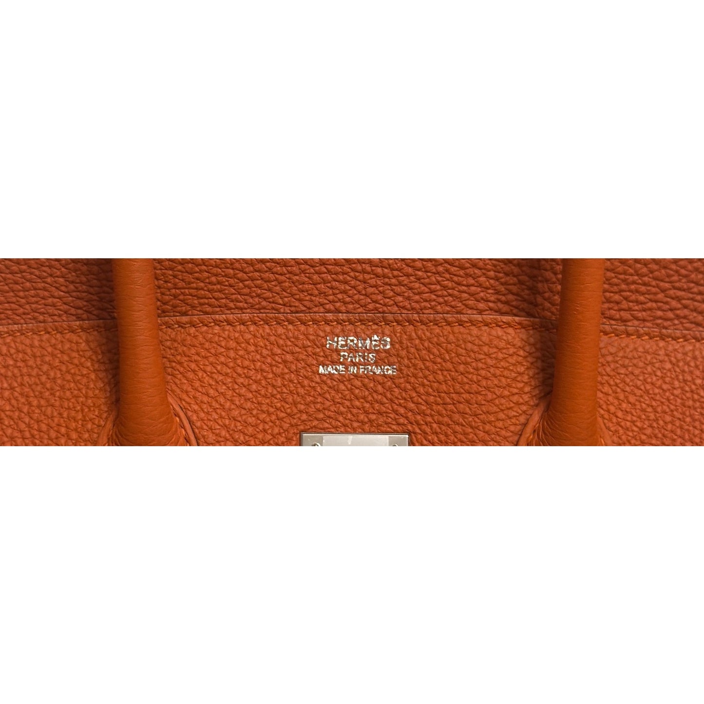 Hermes Birkin 35 Orange Togo Leather Palladium Hardware RARE