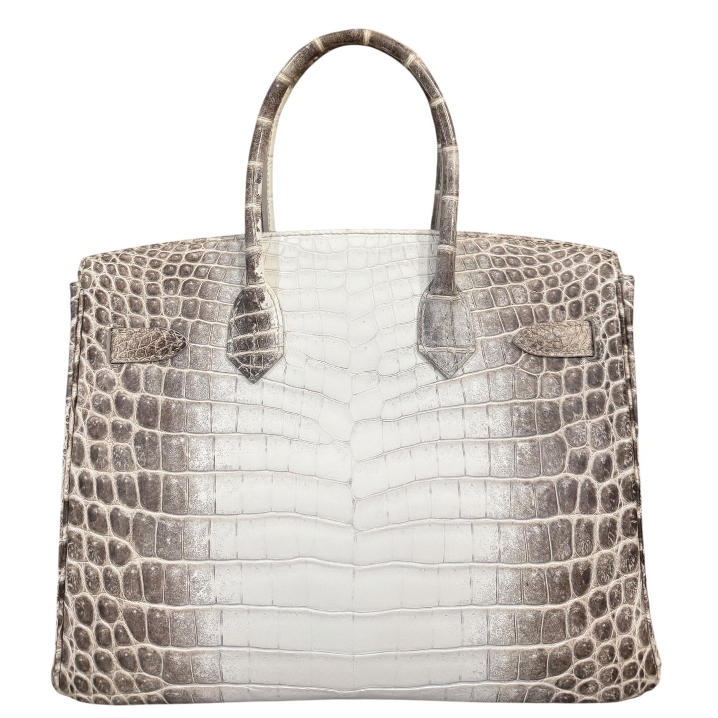 Hermes Birkin 30 White Himalayan Crocodile Matte Leather Palladium Hardware RARE