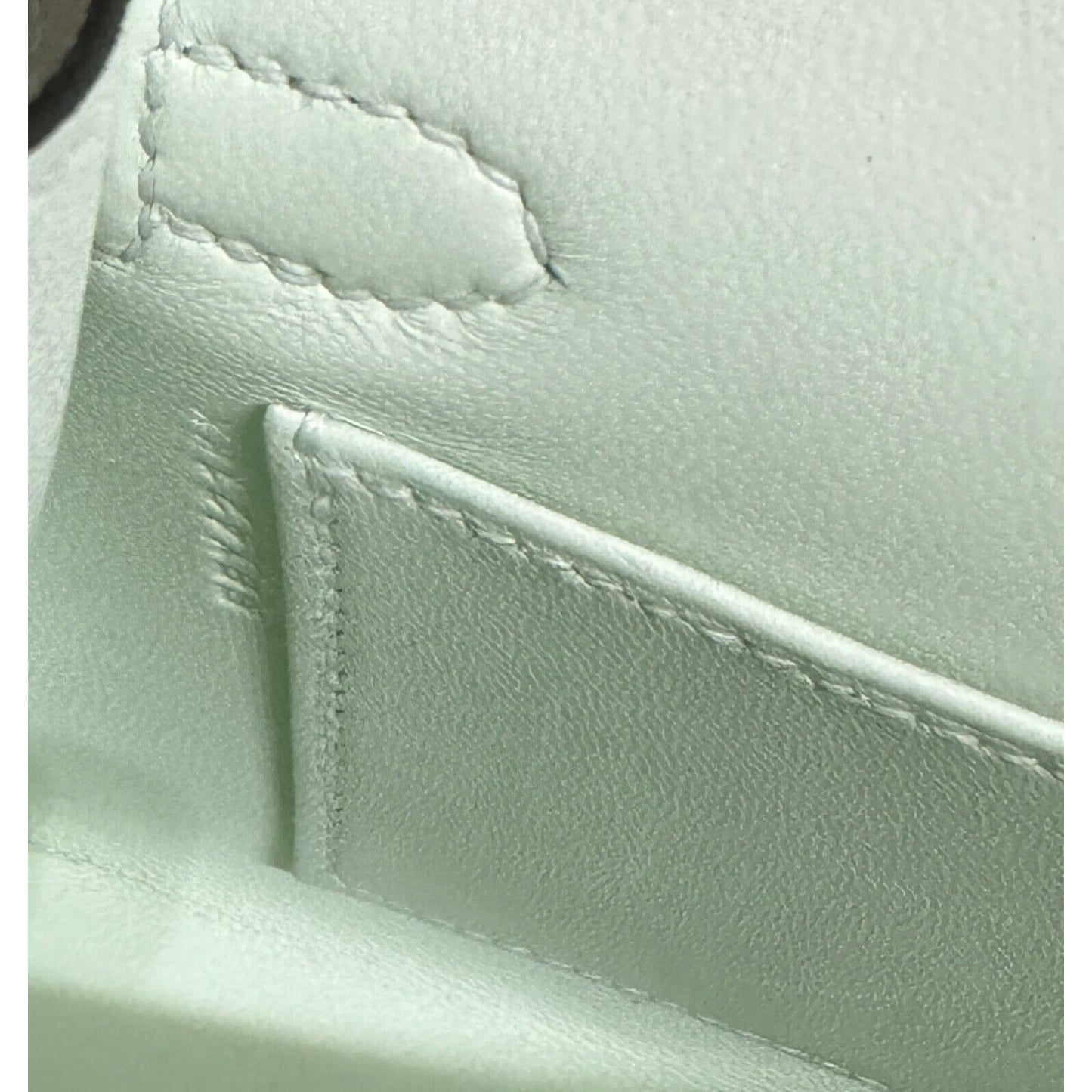 Hermes Kelly Mini 20 Vert Fizz Green Epsom Leather Palladium Hardware RARE