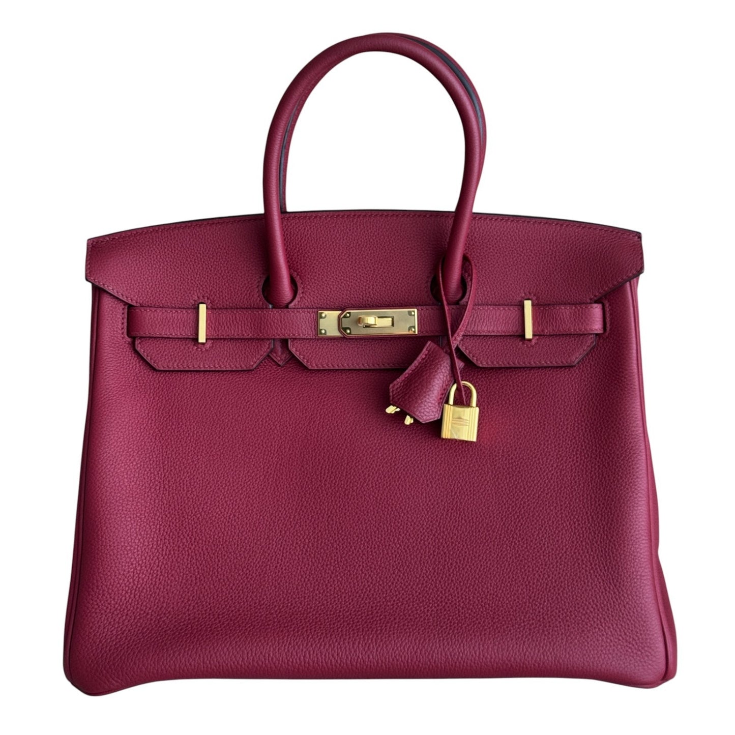 Hermes Birkin 35 Rouge Grenat Red Togo Leather Gold Hardware RARE