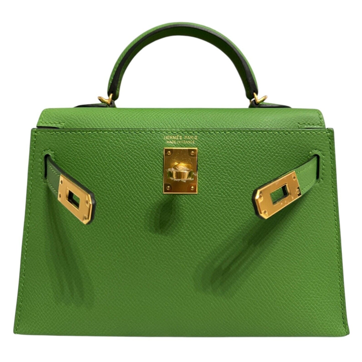 Hermes Kelly Mini 20 Vert Yucca Green Epsom Leather Gold Hardware RARE