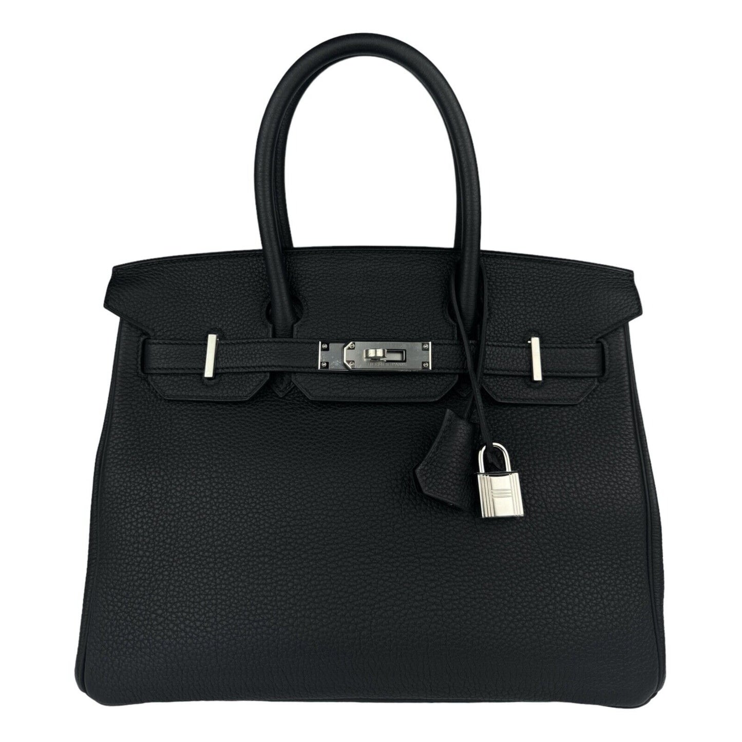 Hermes Birkin 30 Black Noir Togo Leather Palladium Hardware RARE