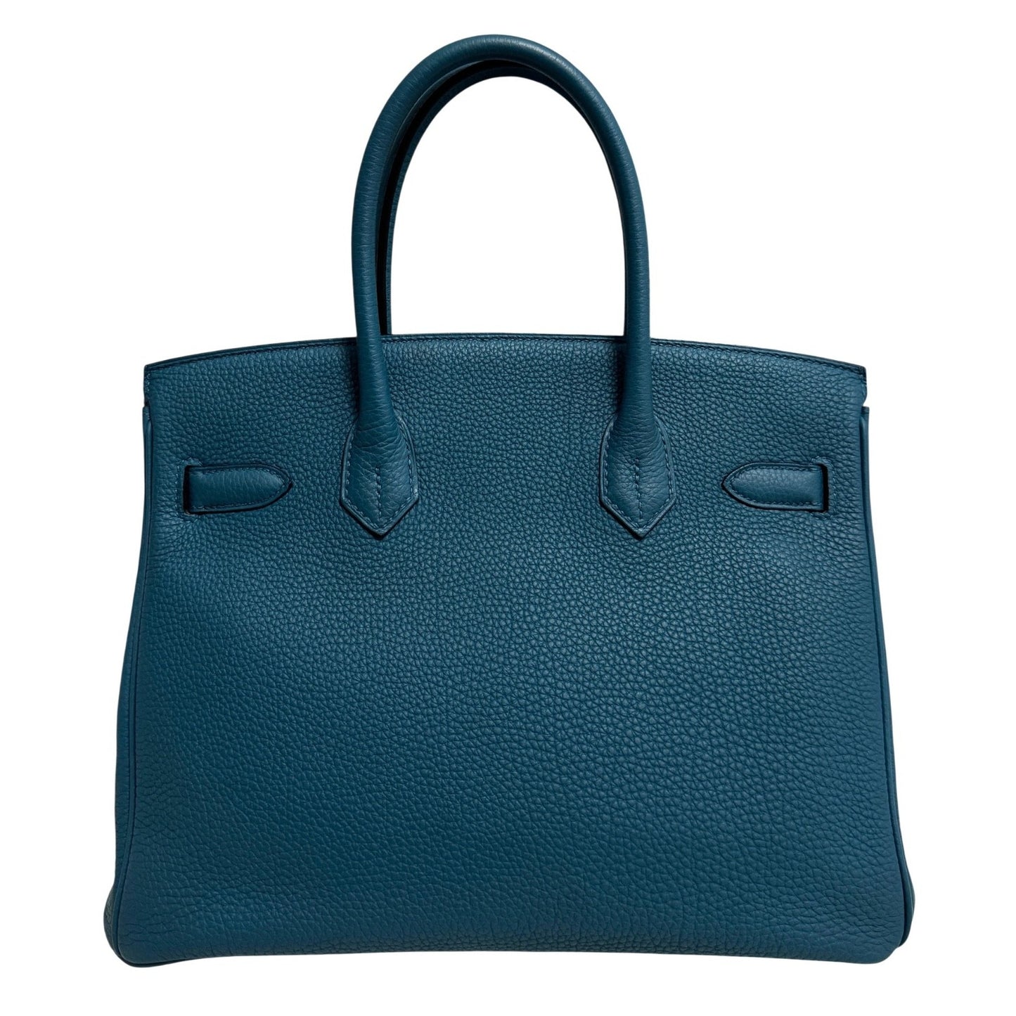 Hermes Birkin 30 Blue Colvert Green Togo Leather Gold Hardware RARE