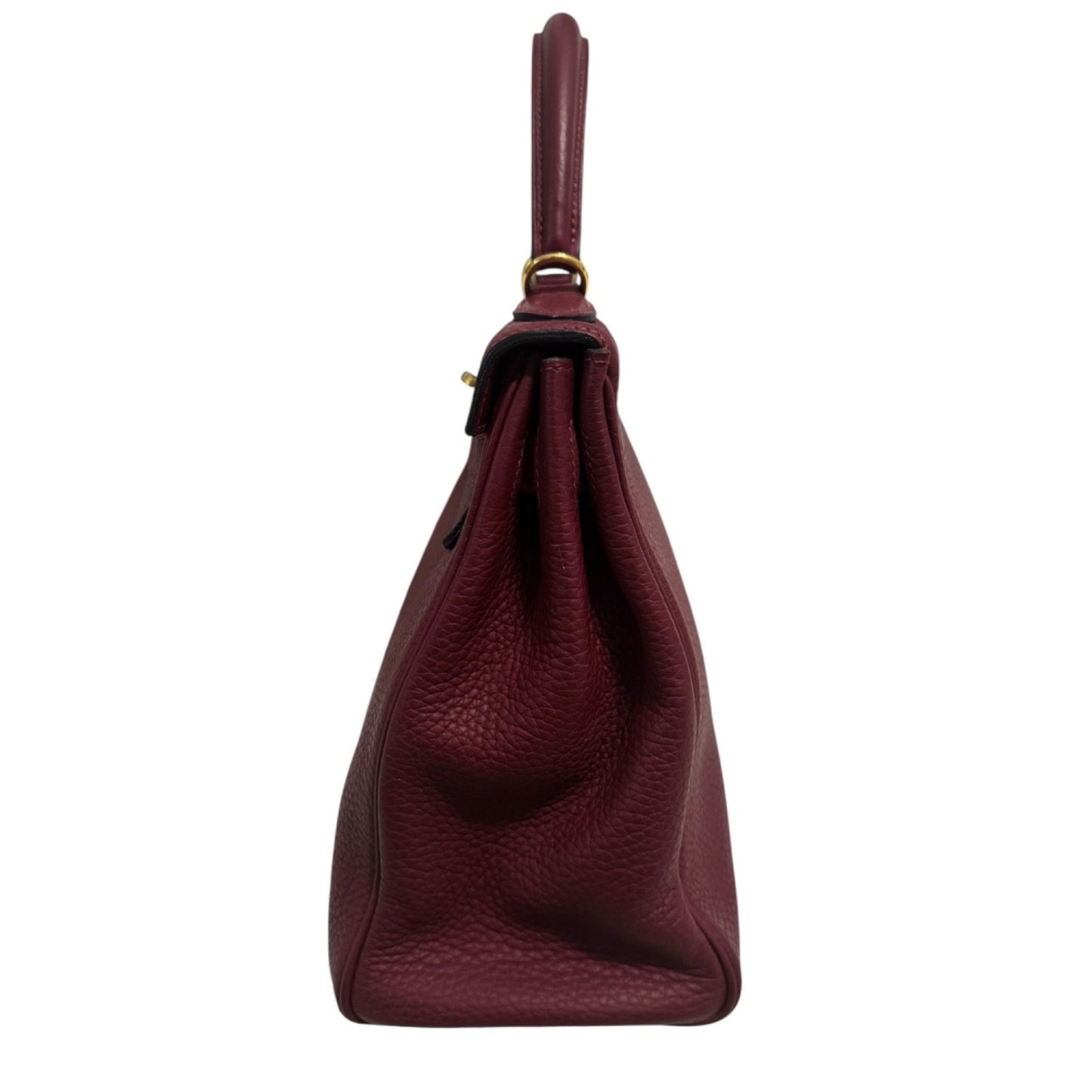 Hermes Kelly 32 Rouge Grenat Red Leather Gold Hardware