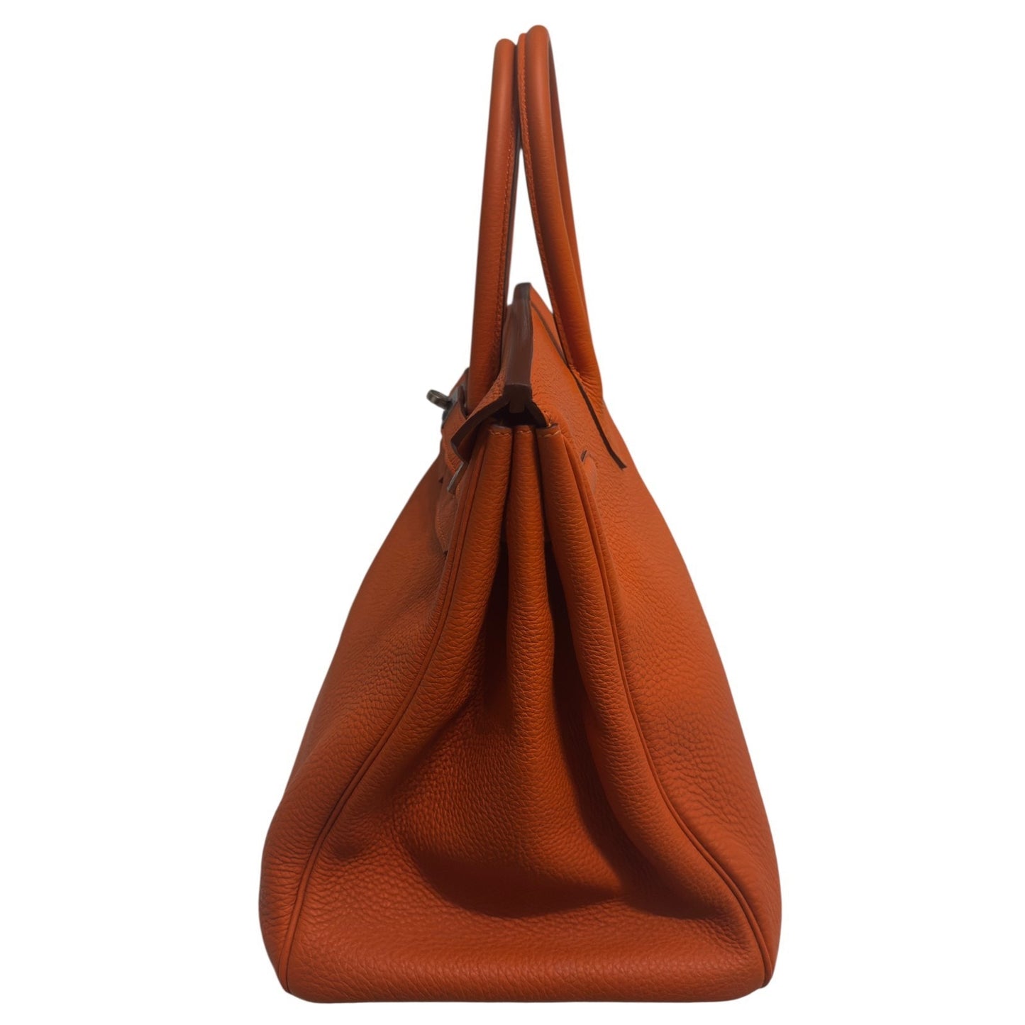 Hermes Birkin 35 Orange Togo Leather Palladium Hardware RARE