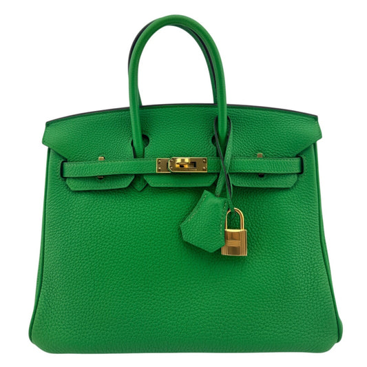 Hermes Birkin 25 Bamboo Green Togo Leather Gold Hardware