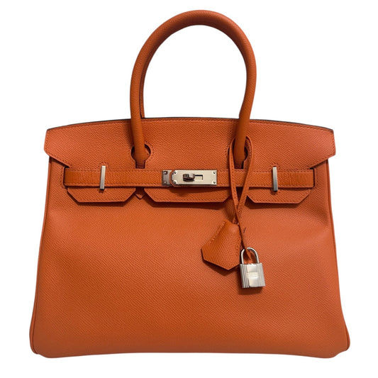 Hermes Birkin 30 OrangeEpsom Leather Palladium Hardware