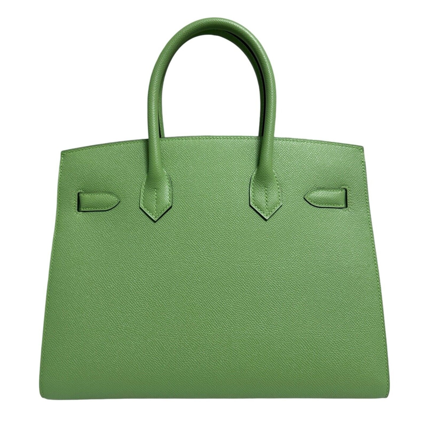 Hermes Birkin 30 Sellier Vert Criquet Green Epsom Leather Gold Hardware Handbag