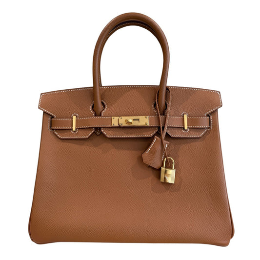 Hermes Birkin 30 Gold Tan Epsom Leather Gold Hardware RARE
