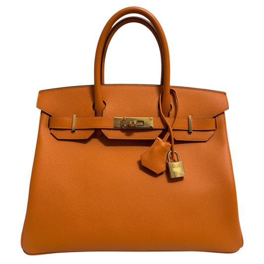 Hermes Birkin 30 Apricot Orange Epsom Leather Gold Hardware