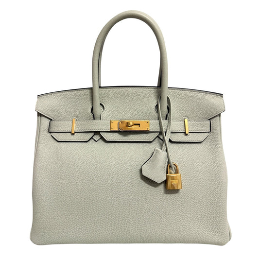 Hermes Birkin 30 Gris Neve Gray Togo Leather Gold Hardware Handbag Rare
