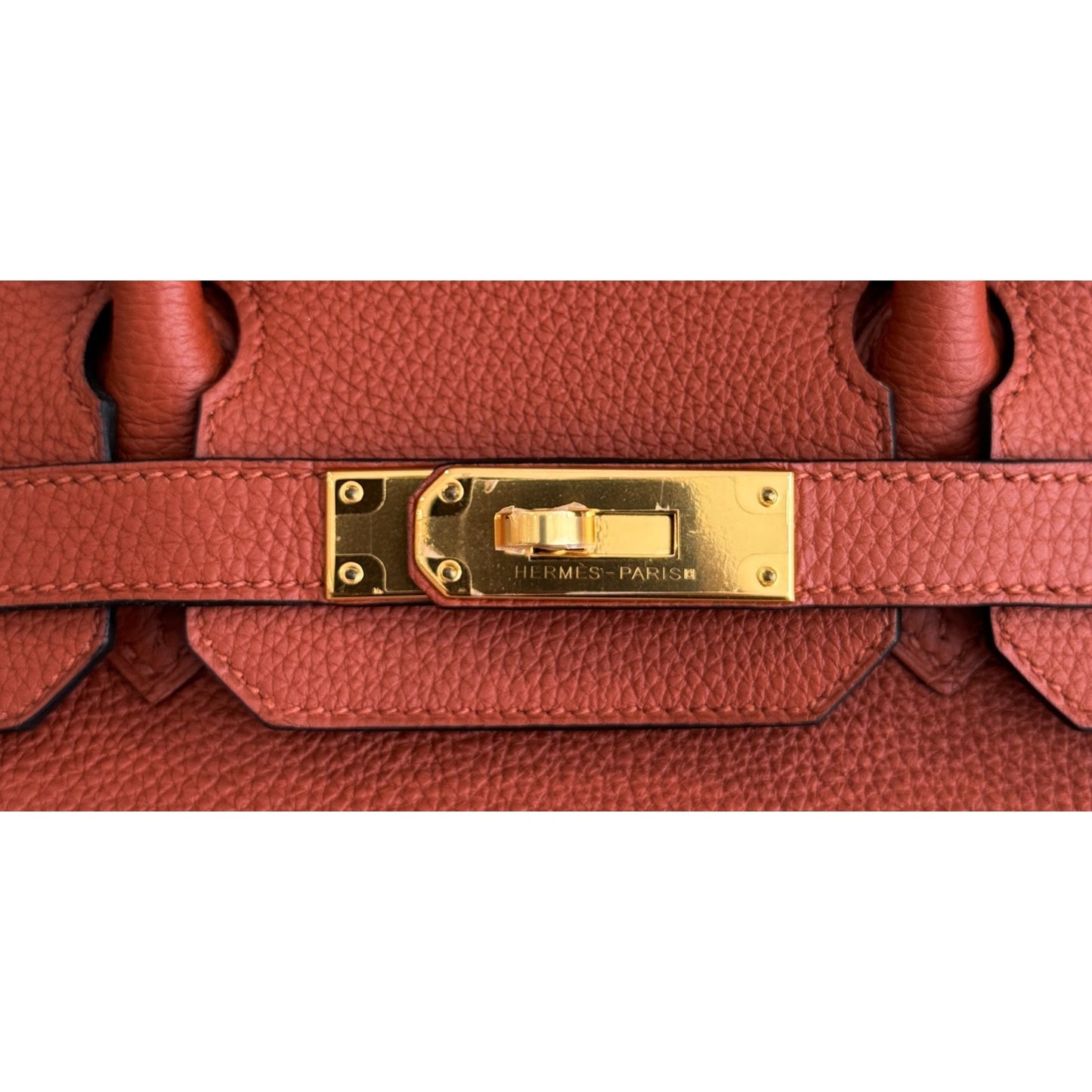 Hermes Birkin 30 Cuivre Orange Togo Leather Gold Hardware