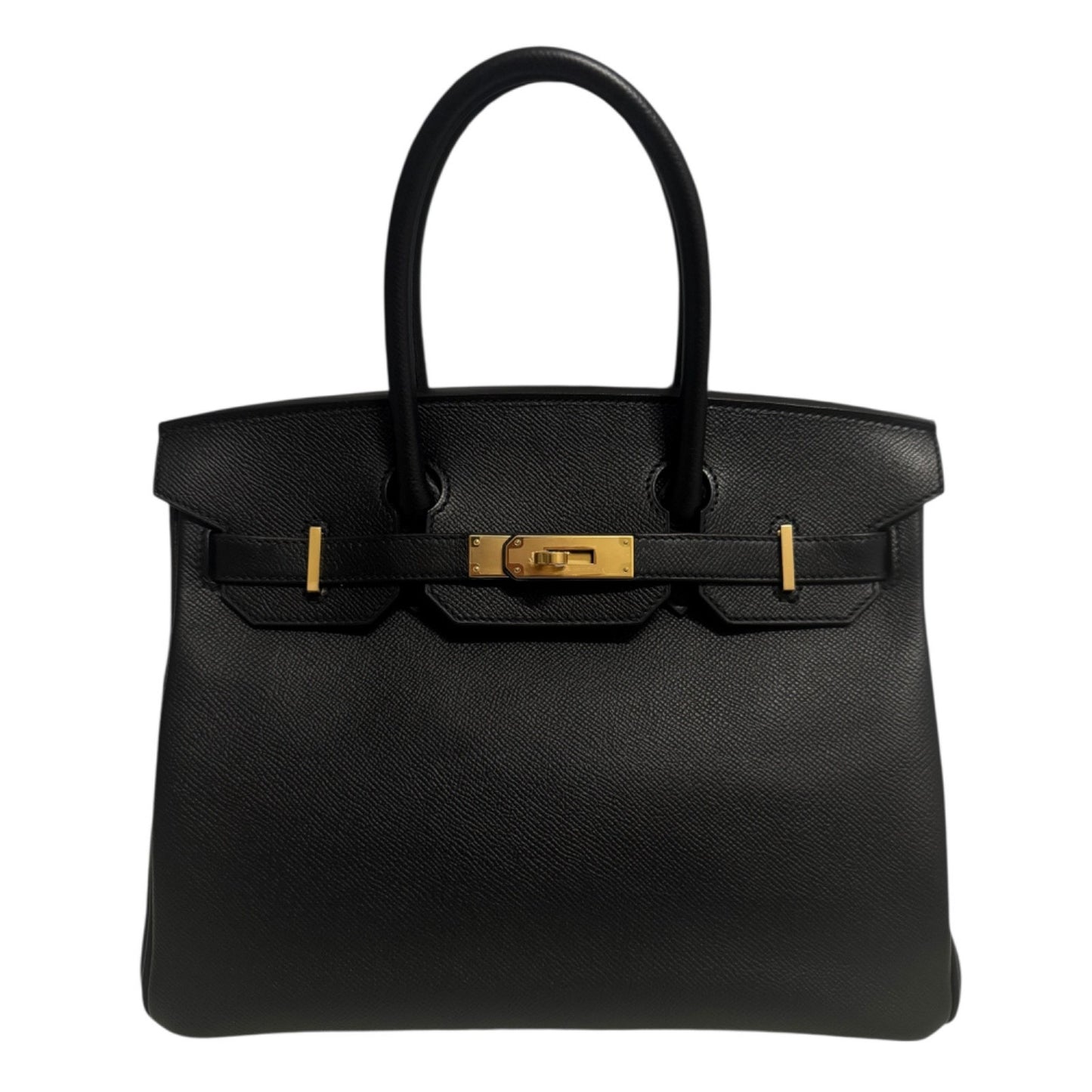 Hermes Birkin 30 Black Noir Epsom Leather Gold Hardware RARE
