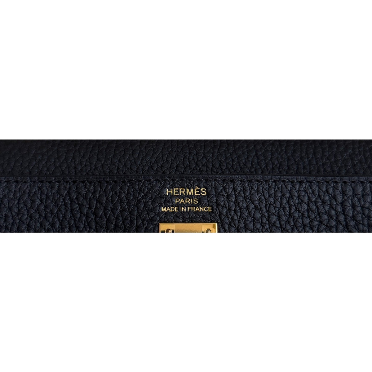 Hermes Kelly 25 Black Noir Togo Leather Gold Hardware RARE