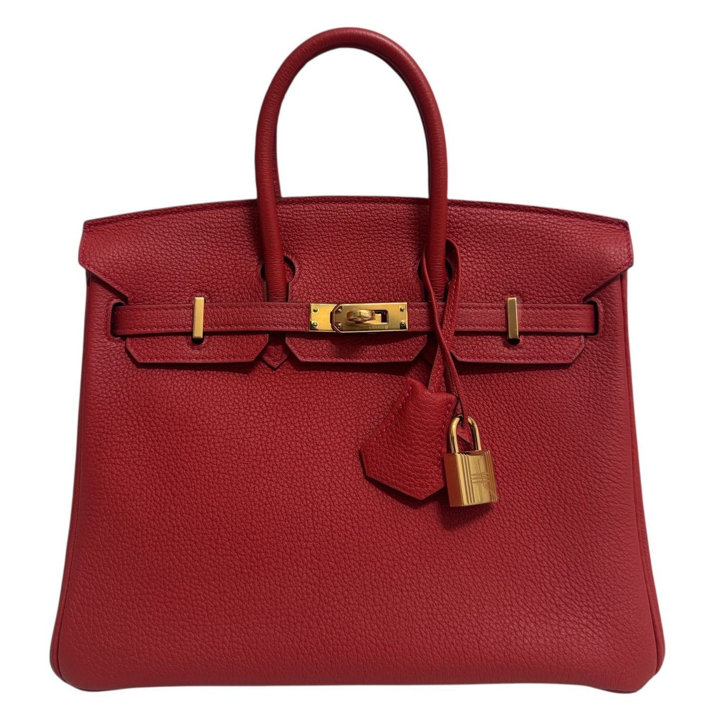 Hermes Birkin 25 Geranium Red Togo Leather Gold Hardware
