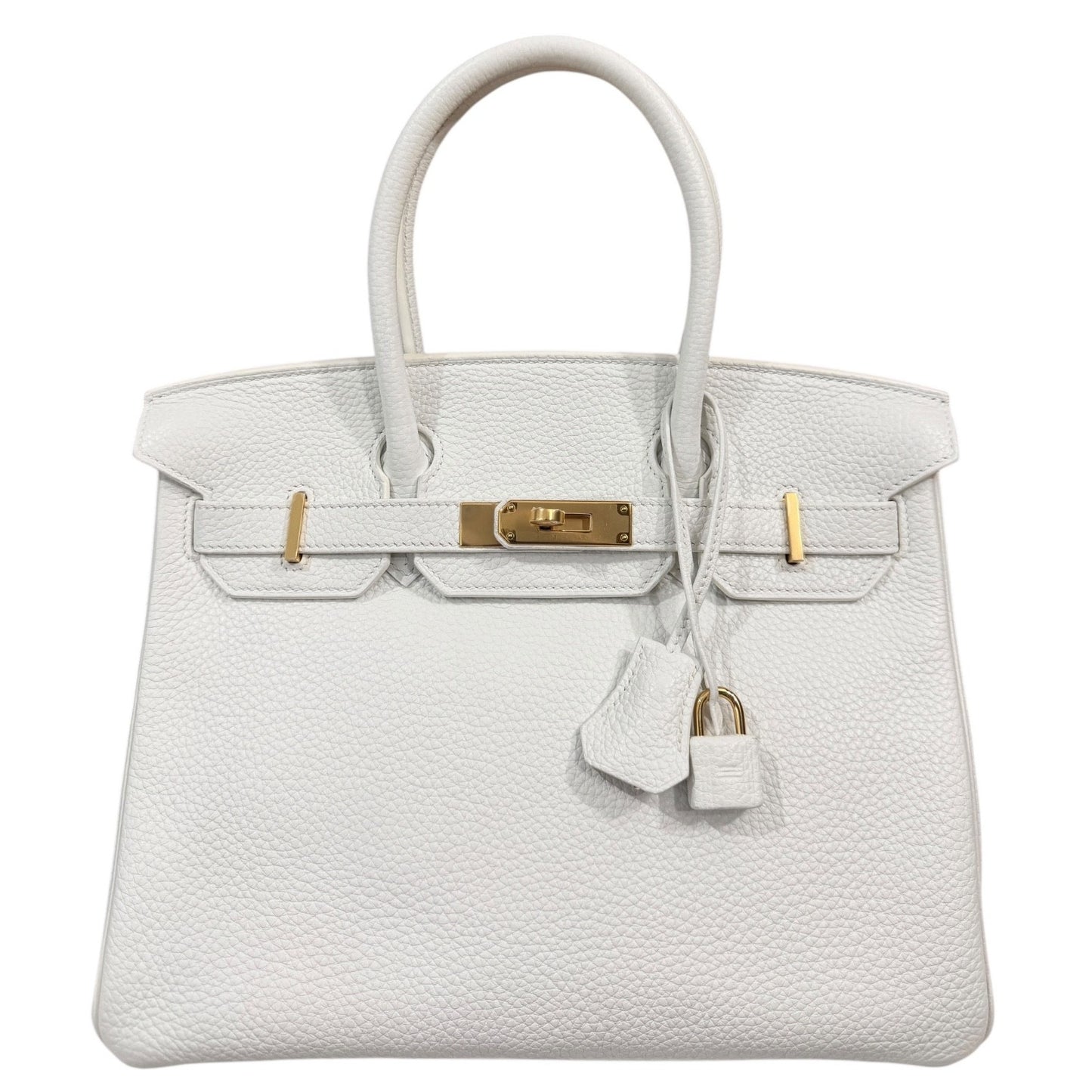 Hermes Birkin 30 White Blanc Togo Leather Gold Hardware