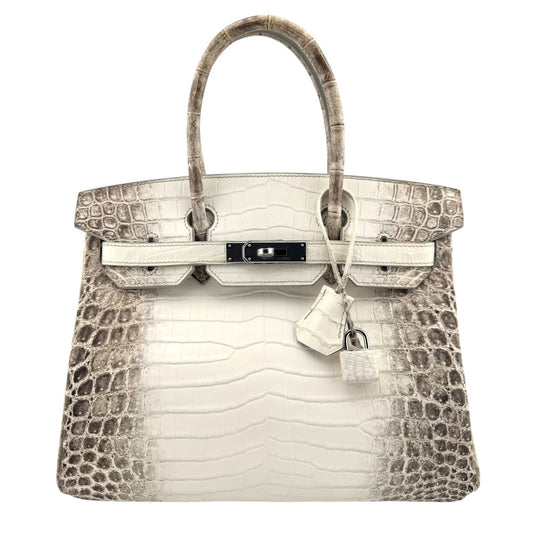 Hermes Birkin 30 White Himalayan Crocodile Matte Leather Palladium Hardware RARE