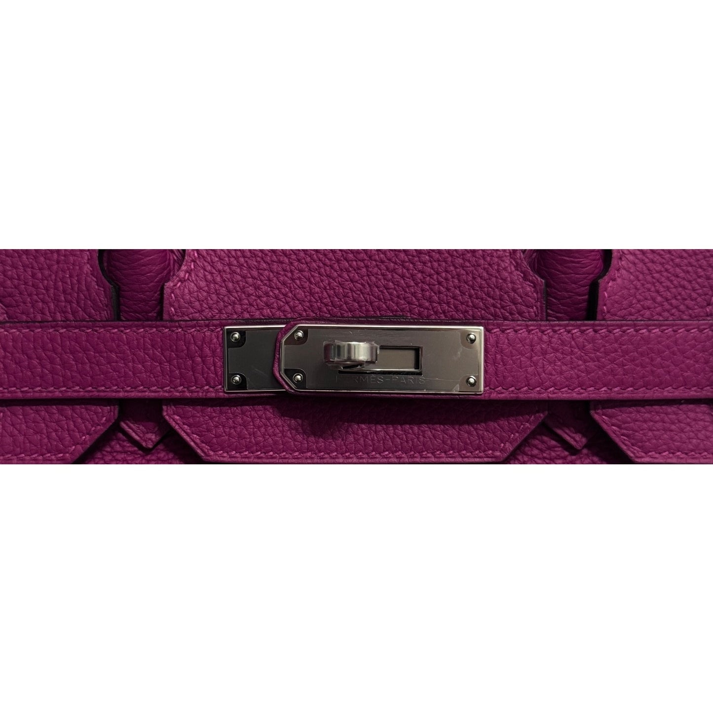 Hermes Birkin 30 Rose Pourpre Pink Purple Togo Leather Palladium Hardware