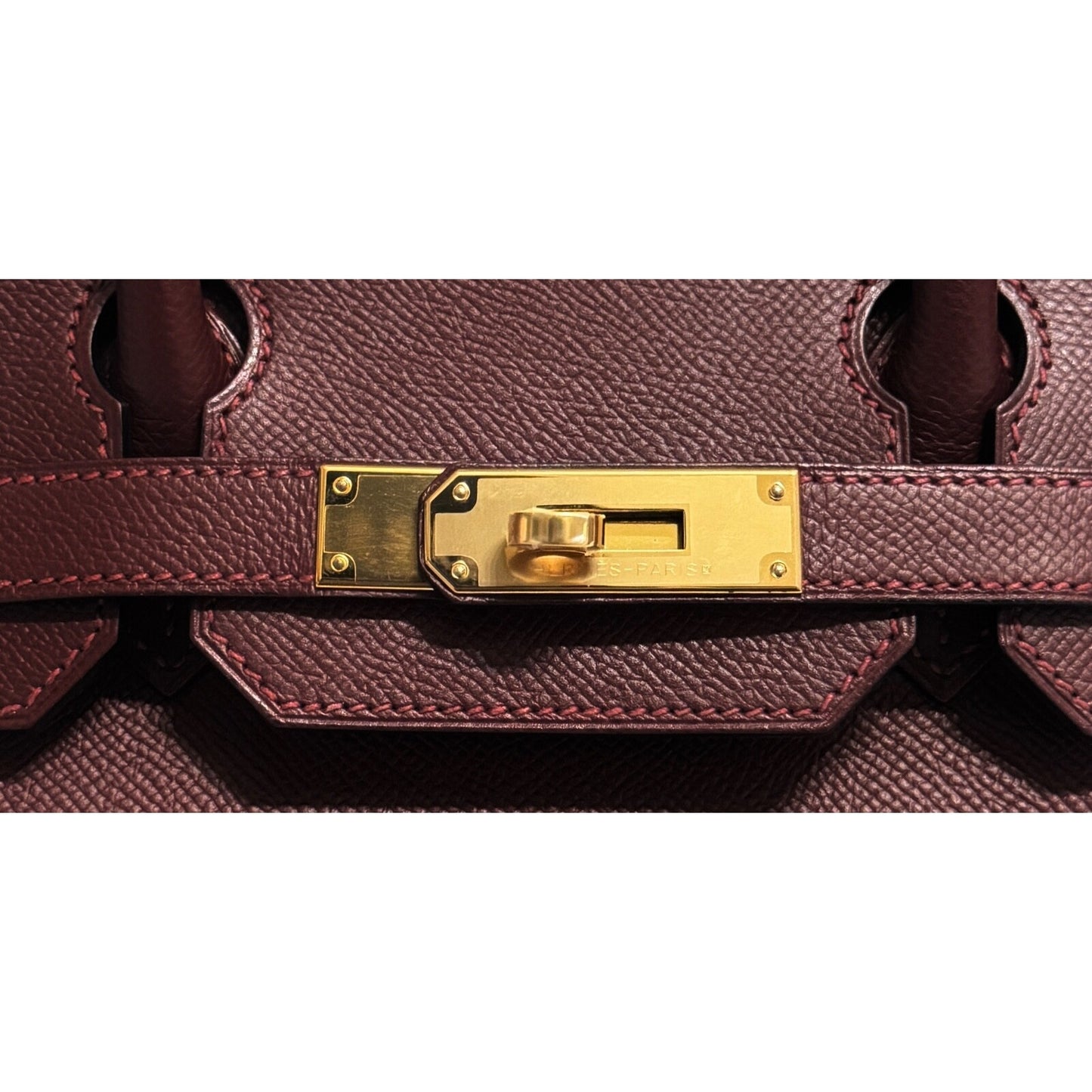 Hermes Birkin 30 Rouge H Burgundy Red Epsom Leather Gold Hardware