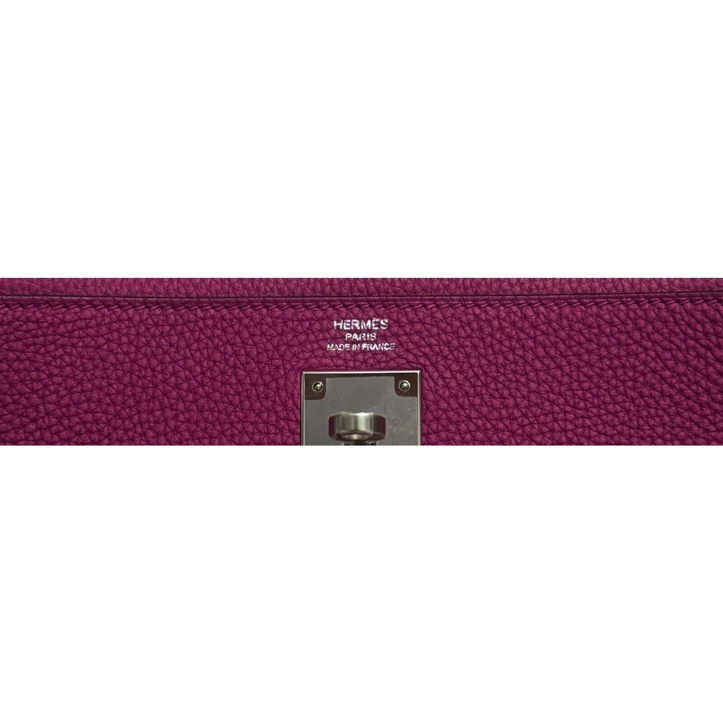 Hermes Kelly 28 Rose Pourpre Pink Purple Togo Leather Palladium Hardware