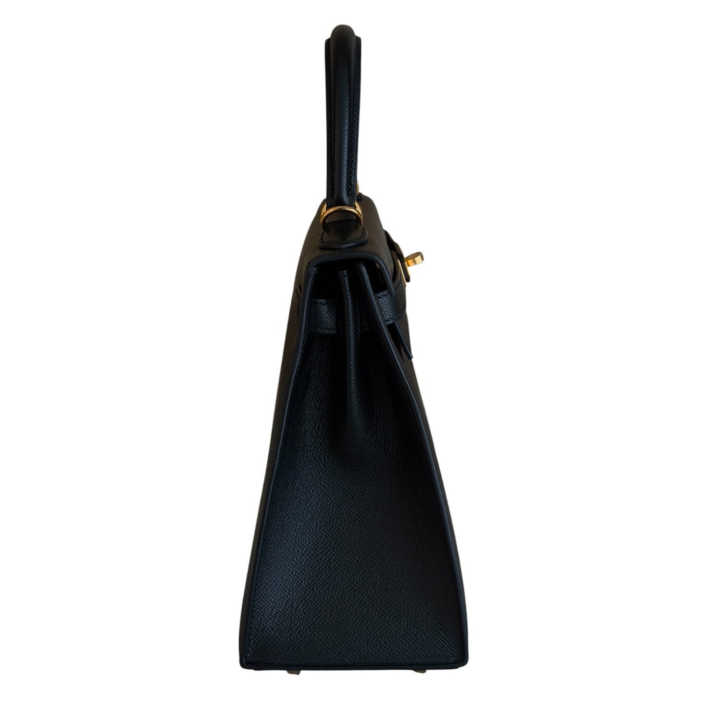 Hermes Kelly 28 Sellier Black Noir Epsom Leather Gold Hardware