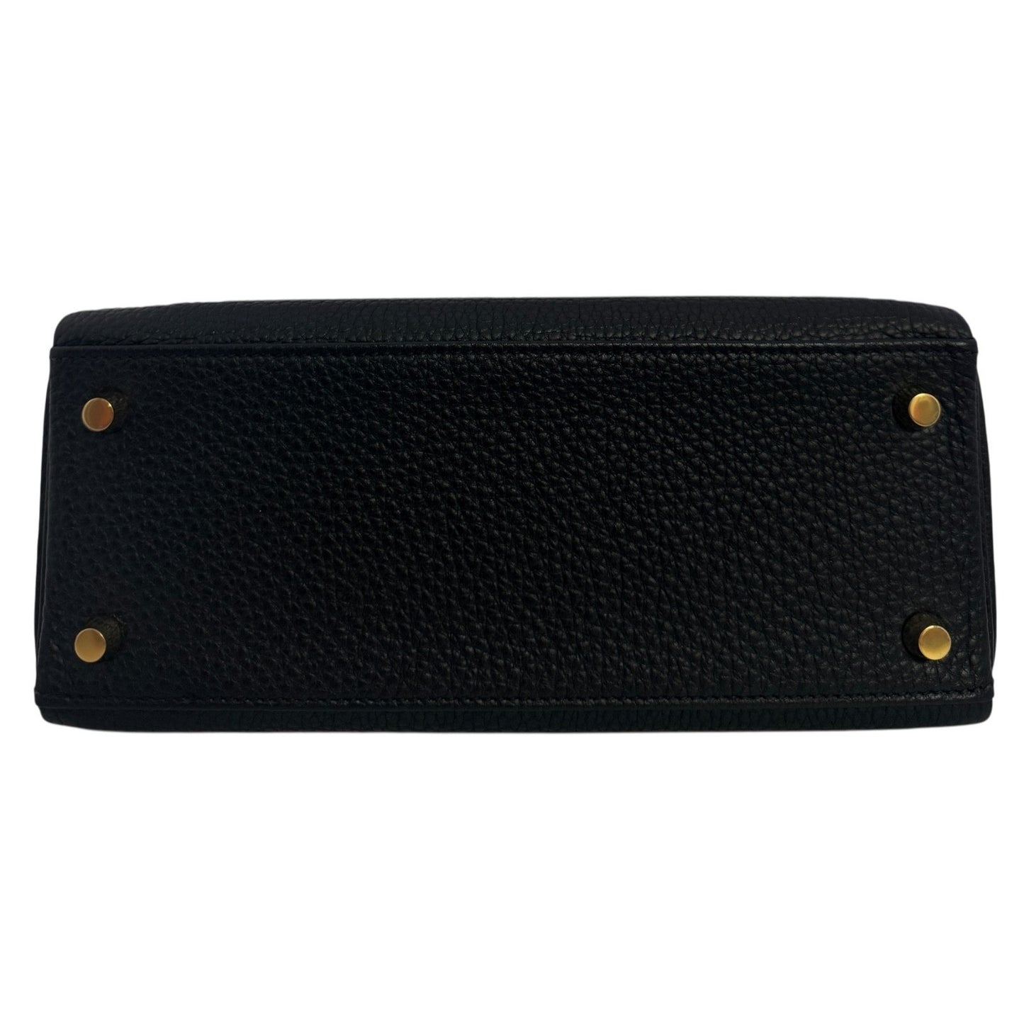 Hermes Kelly 25 Black Noir Togo Leather Gold Hardware RARE