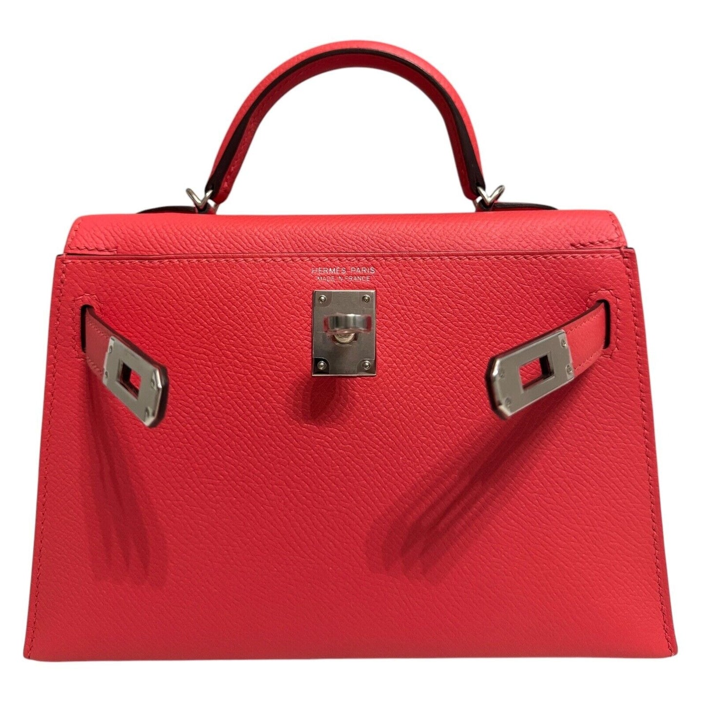 Hermes Kelly Mini 20 Verso Rose Texas Pink Rouge Int Epsom Leather Gold Hardware