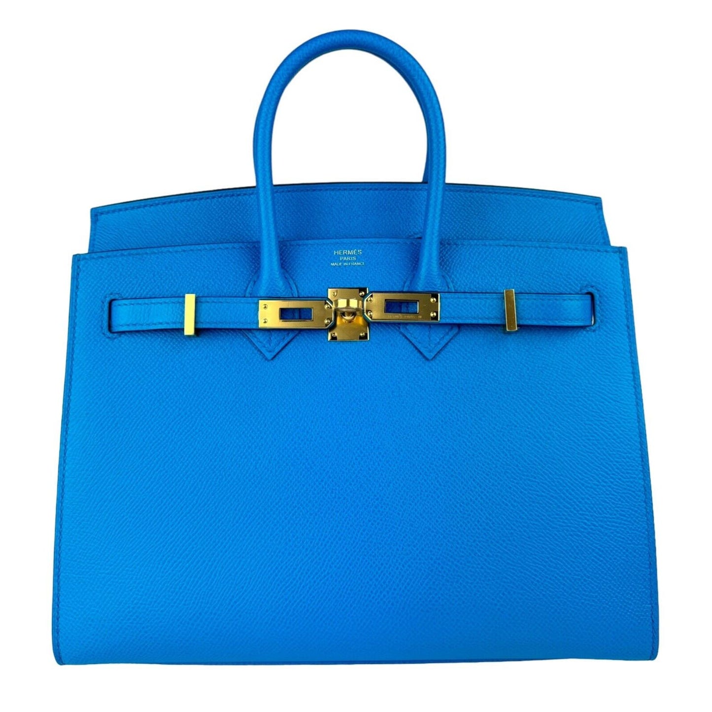 Hermes Birkin 25 Sellier Blue Frida Epsom Leather Gold Hardware