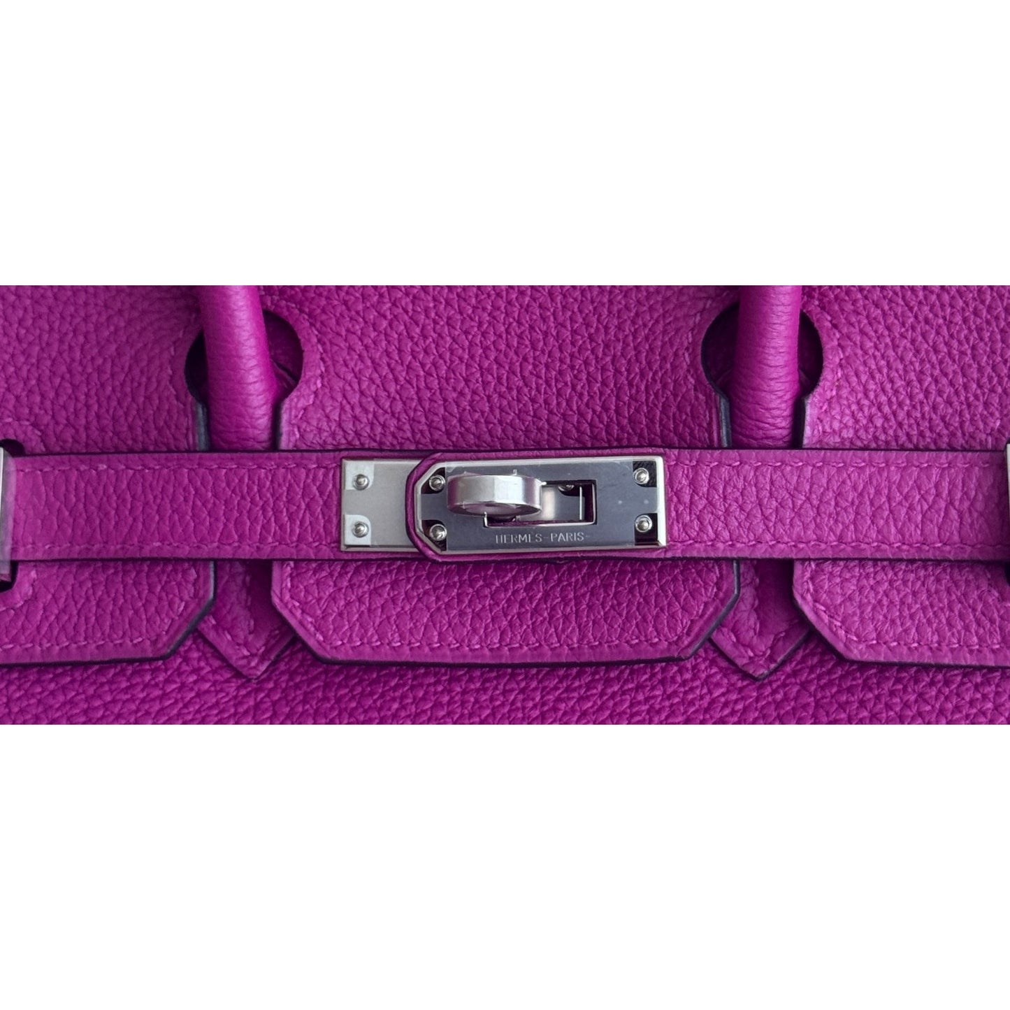 Hermes Birkin 25 Rose Pourpre Pink Purple Togo Leather Palladium Hardware