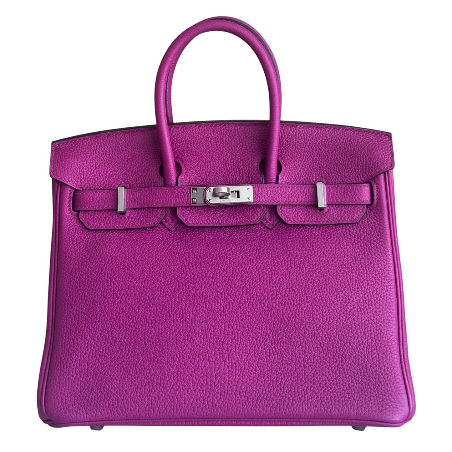 Hermes Birkin 25 Rose Pourpre Pink Purple Togo Leather Palladium Hardware