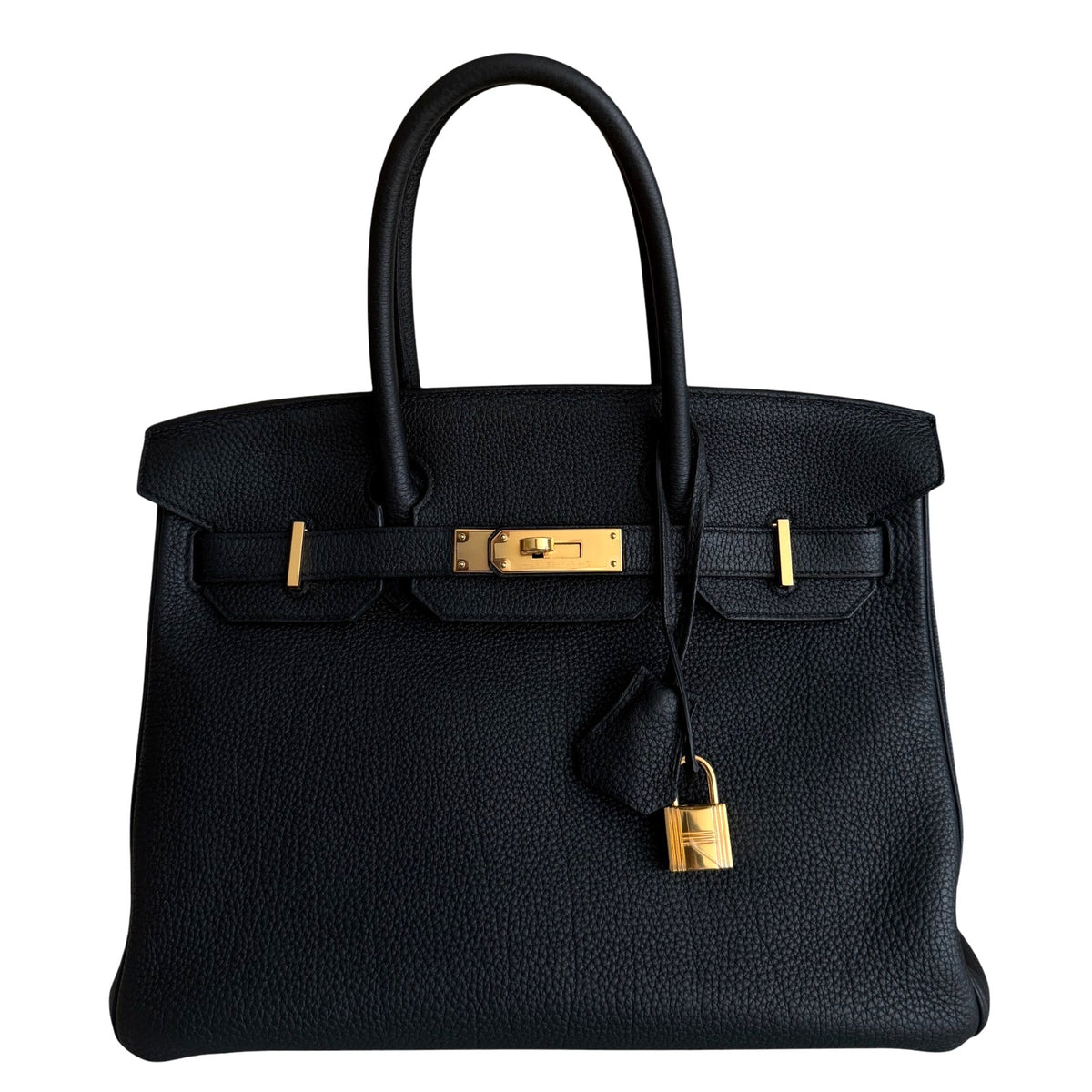 Hermes Birkin 30 Black Noir Togo Leather Gold Hardware Handbag