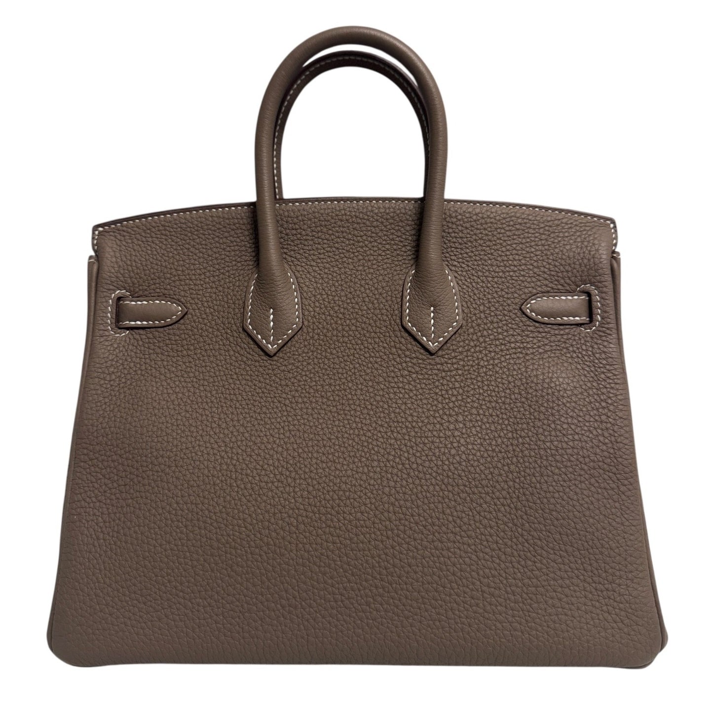 Hermes Birkin 25 Etoupe Gray Togo Leather Gold Hardware Handbag